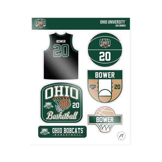Ohio - NCAA Women's Basketball : Gigi Bower - Sticker Sheet-0