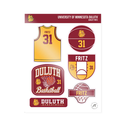 UMN Duluth - NCAA Women's Basketball : Ashley Fritz - Sticker Sheet-0