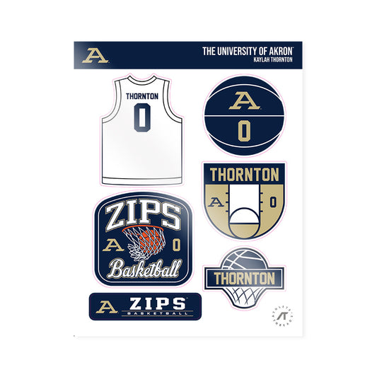 Akron - NCAA Women's Basketball : Kaylah Thornton - Sticker Sheet-0
