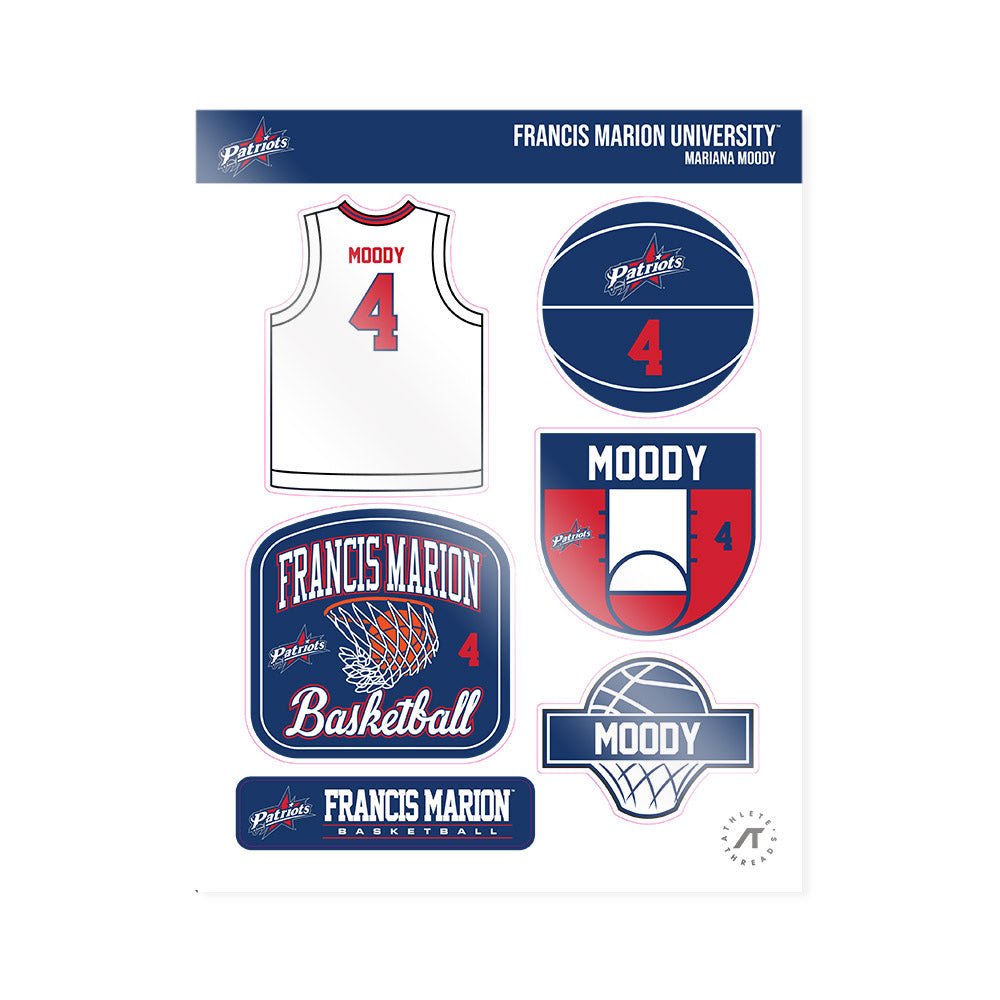 Francis Marion - NCAA Women's Basketball : Mariana Moody - Sticker Sheet-0