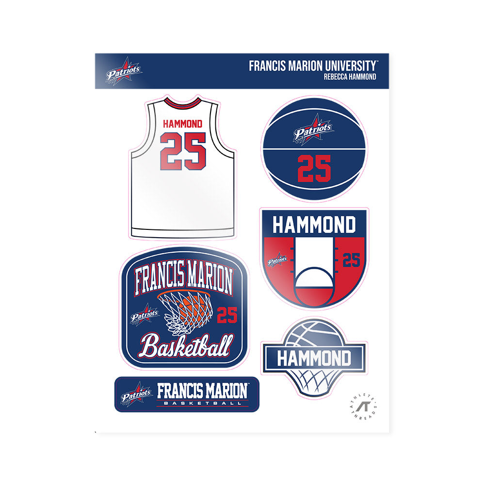 Francis Marion - NCAA Women's Basketball : Rebecca Hammond - Sticker Sheet-0