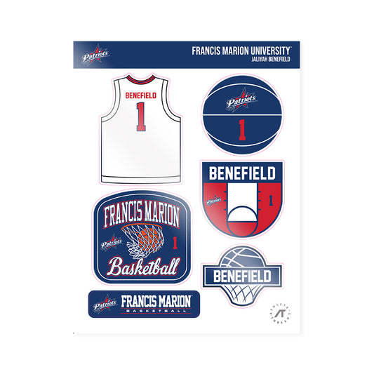 Francis Marion - NCAA Women's Basketball : Jaliyah Benefield - Sticker Sheet-0