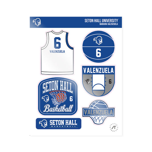 Seton Hall - NCAA Women's Basketball : Mariana Valenzuela - Sticker Sheet-0