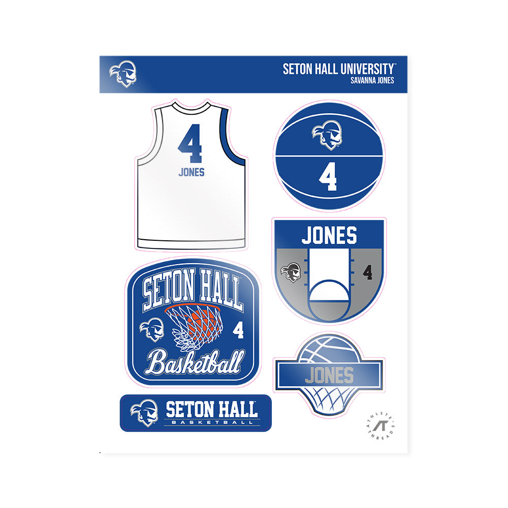 Seton Hall - NCAA Women's Basketball : Savanna Jones - Sticker Sheet-0