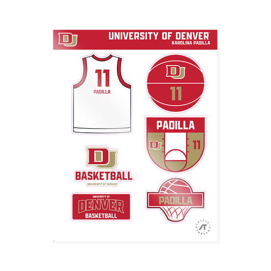 DU - NCAA Women's Basketball : Karolina Padilla - Sticker Sheet-0