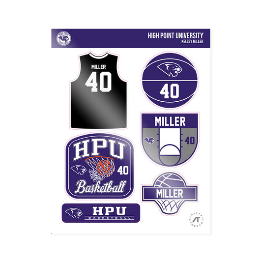 High Point - NCAA Women's Basketball : Kelsey Miller - Sticker Sheet-0