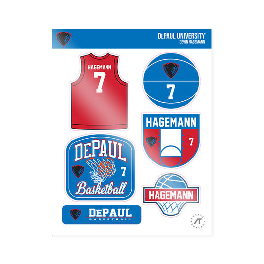 DePaul - NCAA Women's Basketball : Devin Hagemann - Sticker Sheet-0
