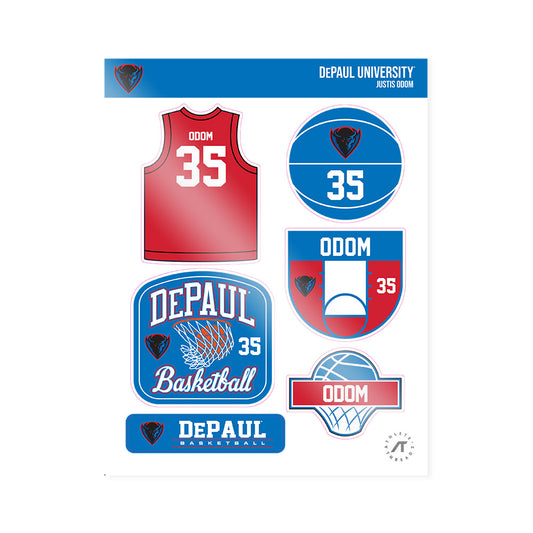 DePaul - NCAA Women's Basketball : Justis Odom - Sticker Sheet-0