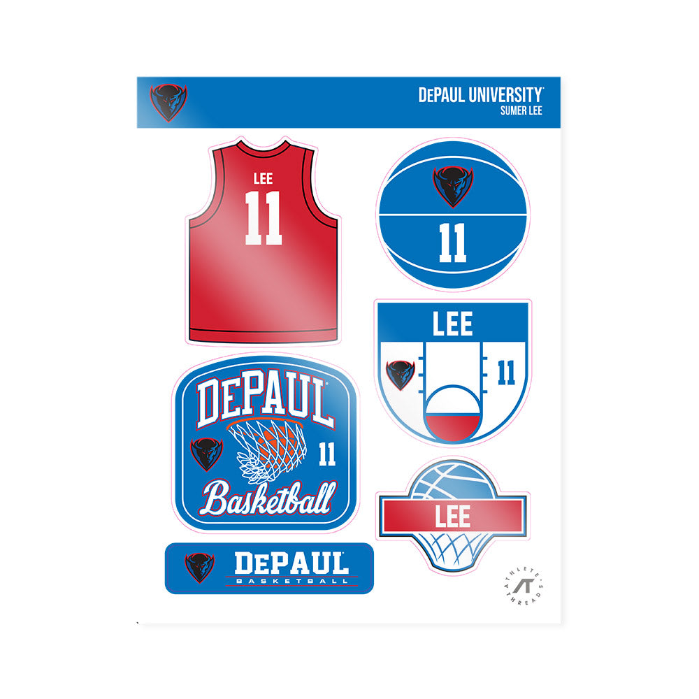 DePaul - NCAA Women's Basketball : Sumer Lee - Sticker Sheet-0