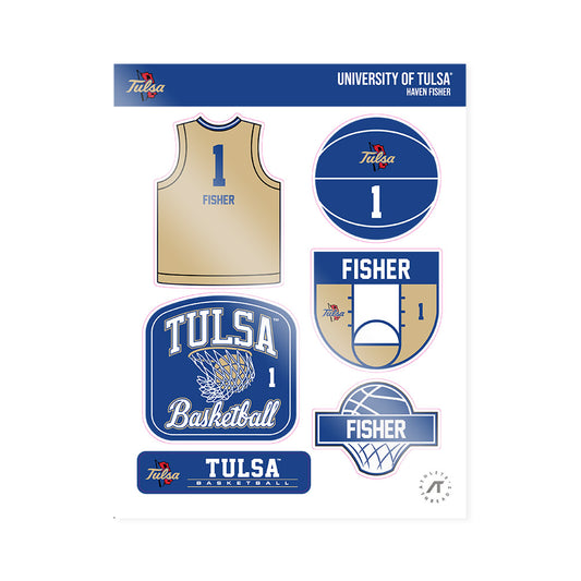 Tulsa - NCAA Women's Basketball : Haven Fisher - Sticker Sheet-0