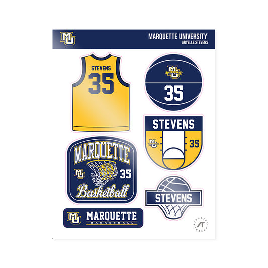 Marquette - NCAA Women's Basketball : Aryelle Stevens - Sticker Sheet-0