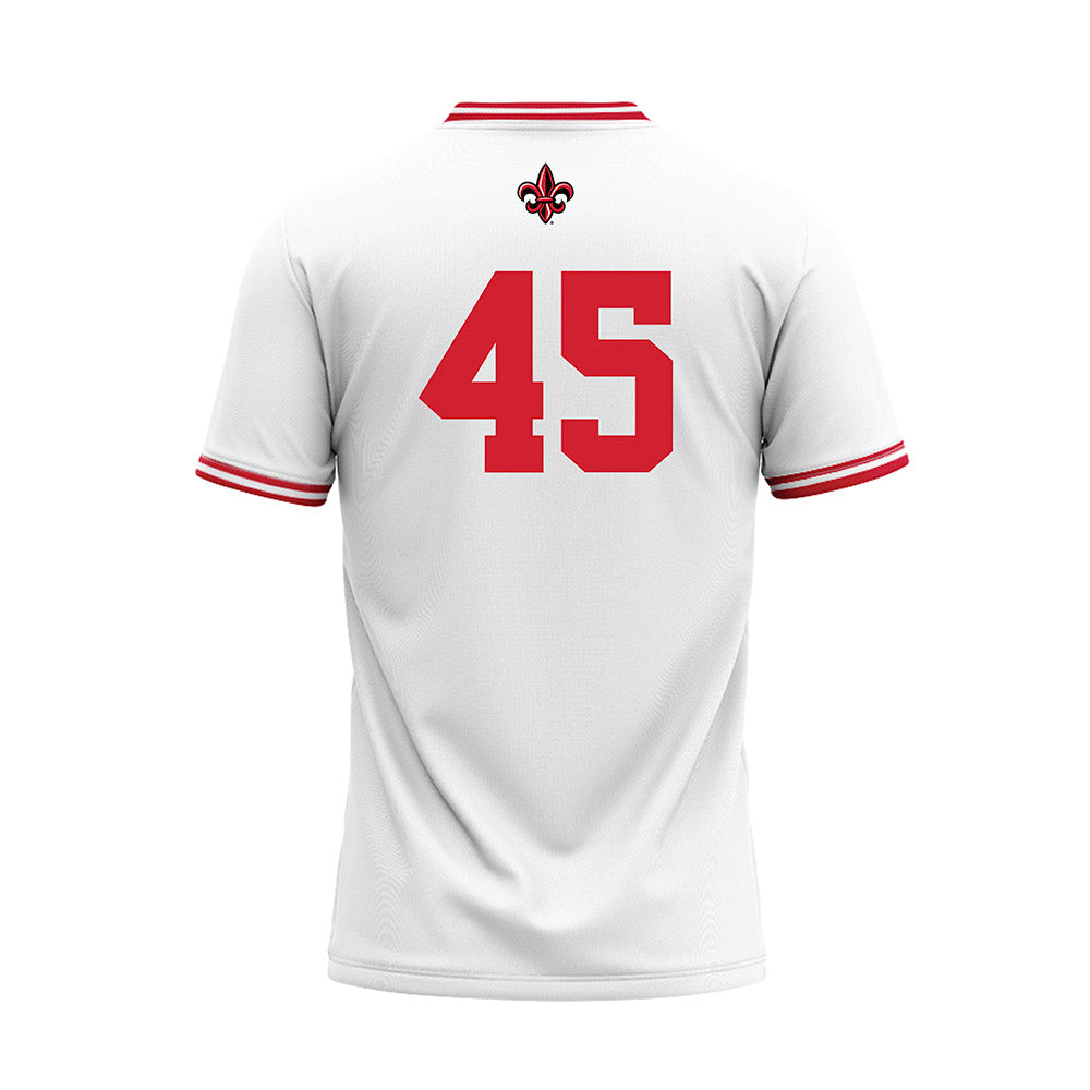 Louisiana - NCAA Baseball : Colt Brown - White Baseball Jersey-1