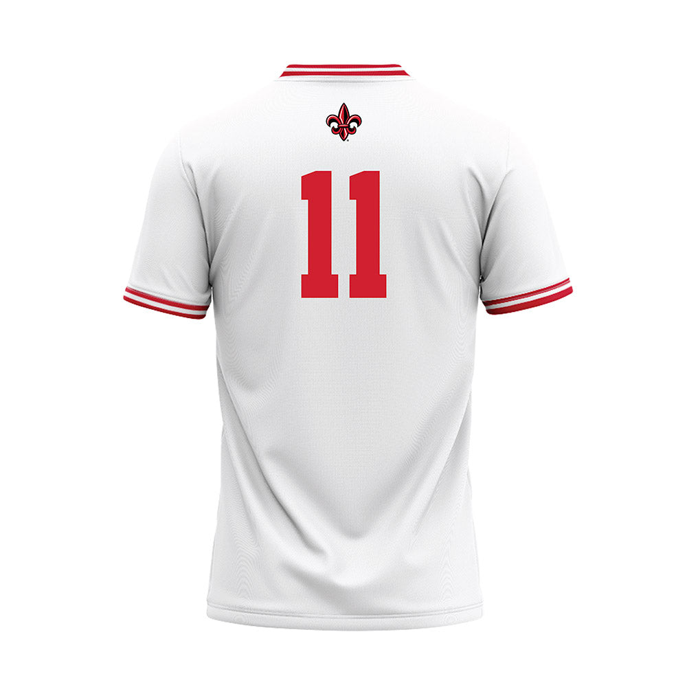 Louisiana - NCAA Baseball : Ty Roman - White Baseball Jersey-1