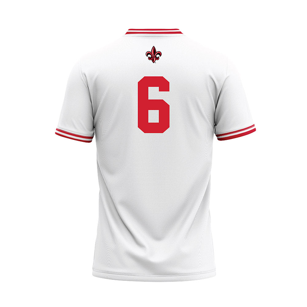 Louisiana - NCAA Baseball : Mark Collins - White Baseball Jersey-1
