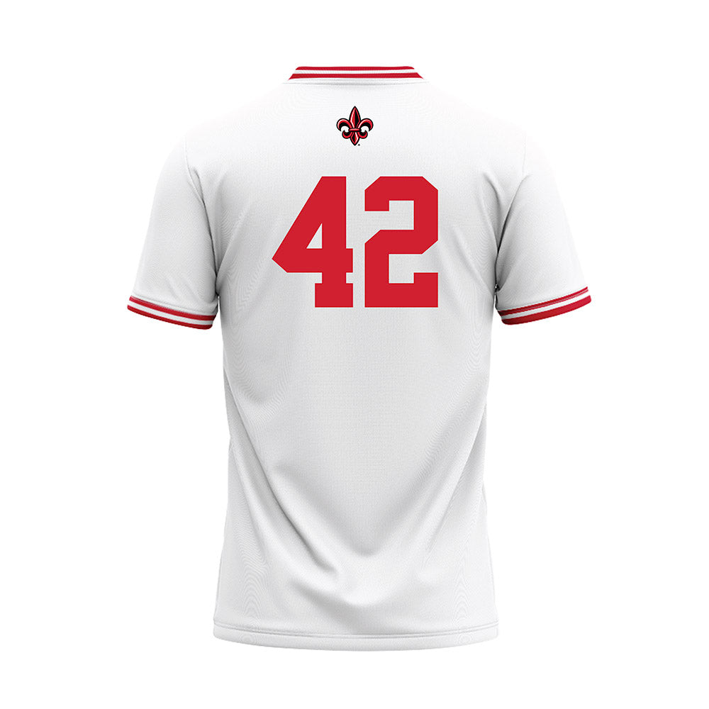Louisiana - NCAA Baseball : Noah Lewis - White Baseball Jersey-1