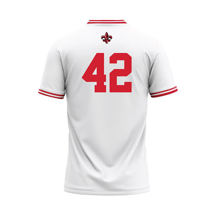 Louisiana - NCAA Baseball : Noah Lewis - White Baseball Jersey-1