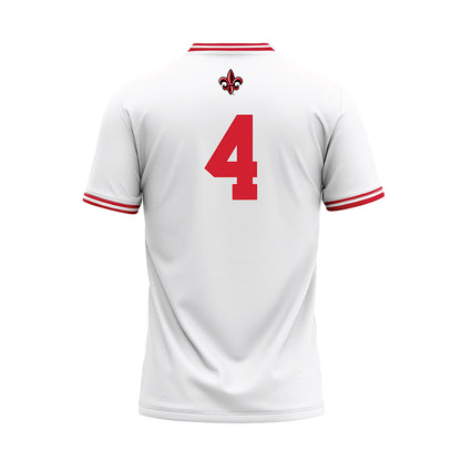 Louisiana - NCAA Baseball : Steven Spalitta - White Baseball Jersey-1