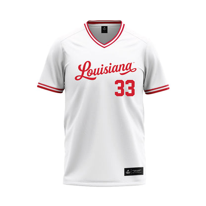 Louisiana - NCAA Baseball : Bryce Wilson - White Baseball Jersey-0