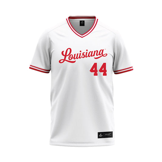 Louisiana - NCAA Baseball : Josh Lim - White Baseball Jersey-0