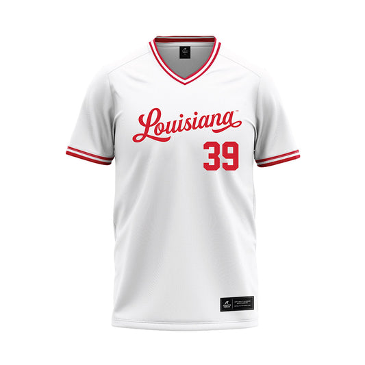 Louisiana - NCAA Baseball : Andrew Herrmann - White Baseball Jersey-0