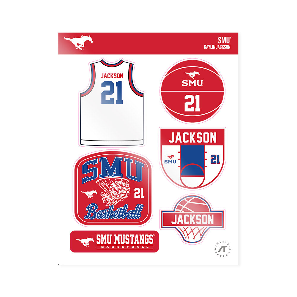 SMU - NCAA Women's Basketball : Kaylin Jackson - Sticker Sheet-0