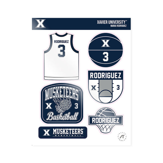 Xavier - NCAA Women's Basketball : Maria Rodriguez - Sticker Sheet-0
