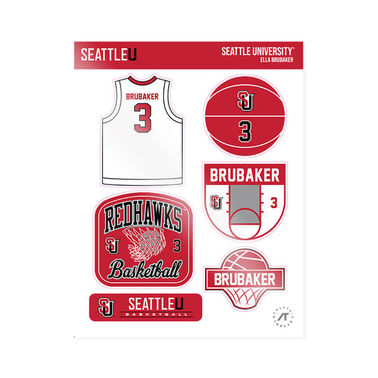 Seattle - NCAA Women's Basketball : Ella Brubaker - Sticker Sheet-0