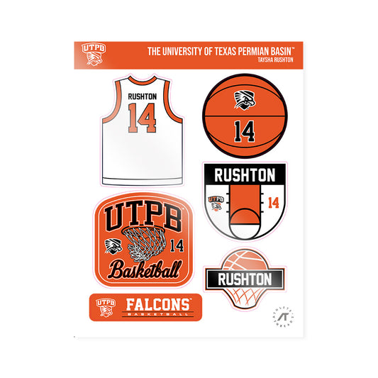 UTPB - NCAA Women's Basketball : Taysha Rushton - Sticker Sheet-0