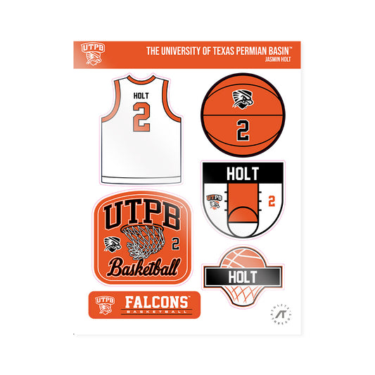 UTPB - NCAA Women's Basketball : Jasmin Holt - Sticker Sheet-0