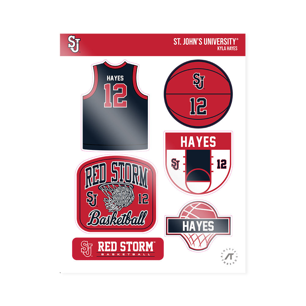 St. Johns - NCAA Women's Basketball : Kyla Hayes - Sticker Sheet-0