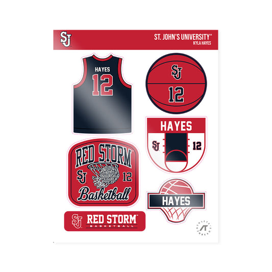 St. Johns - NCAA Women's Basketball : Kyla Hayes - Sticker Sheet-0