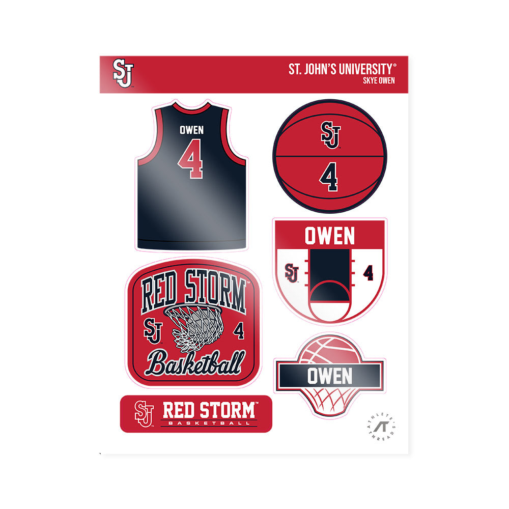 St. Johns - NCAA Women's Basketball : Skye Owen - Sticker Sheet-0