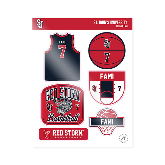 St. Johns - NCAA Women's Basketball : Yohana Fami - Sticker Sheet-0