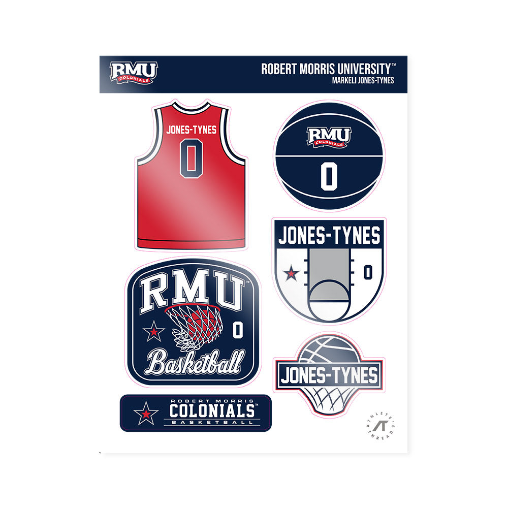 Robert Morris - NCAA Women's Basketball : Markeli Jones-Tynes - Sticker Sheet-0