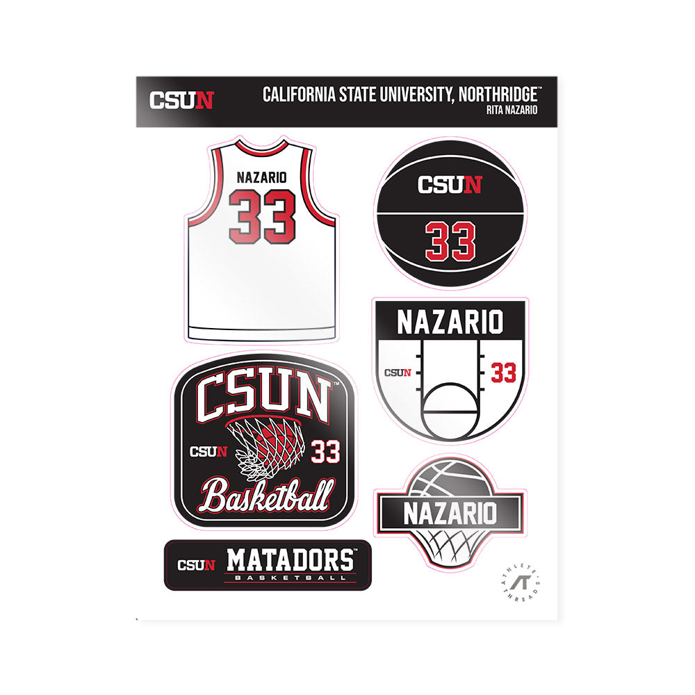 CSUN - NCAA Women's Basketball : Rita Nazario - Sticker Sheet-0