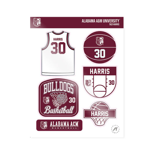 AAMU - NCAA Women's Basketball : Tazi Harris - Sticker Sheet-0