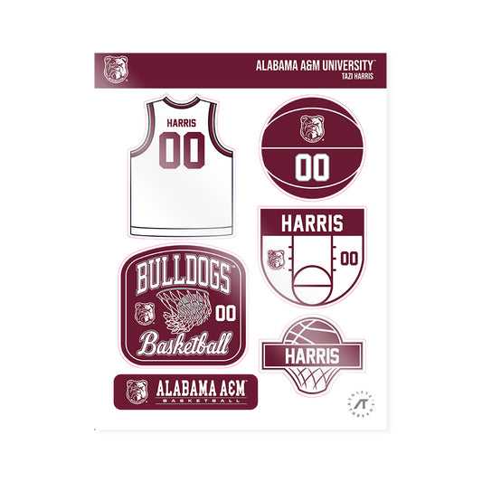AAMU - NCAA Women's Basketball : Tazi Harris - Sticker Sheet-0