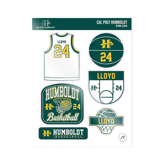 Humboldt State - NCAA Women's Basketball : Kyori Lloyd - Sticker Sheet-0