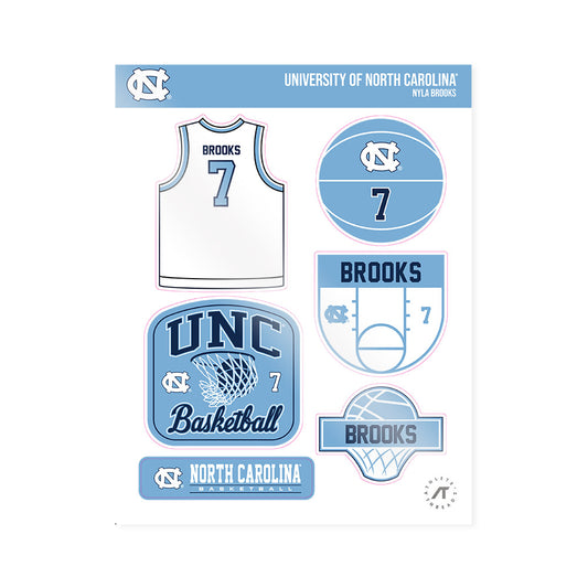 UNC - NCAA Women's Basketball : Nyla Brooks - Sticker Sheet-0