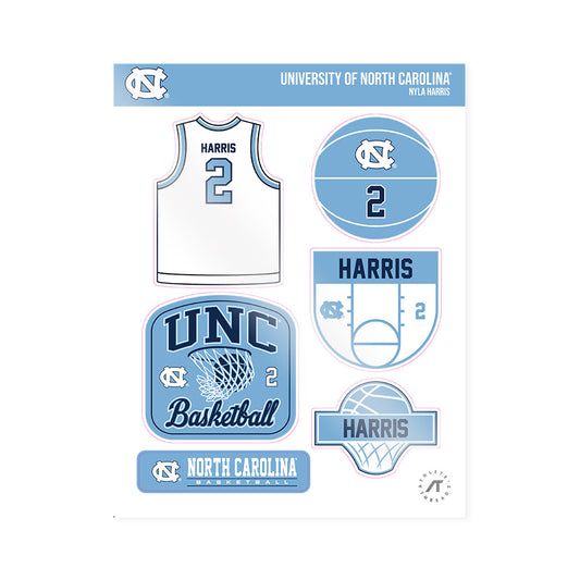 UNC - NCAA Women's Basketball : Nyla Harris - Sticker Sheet-0
