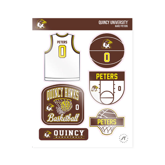 Quincy - NCAA Women's Basketball : Karly Peters - Sticker Sheet-0