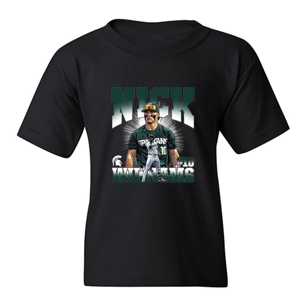Michigan State - NCAA Baseball : Nicklas Williams - Youth T-Shirt-0