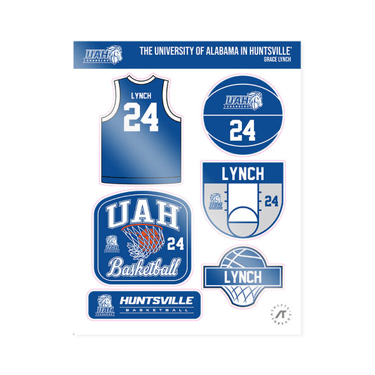 UAH - NCAA Women's Basketball : Grace Lynch - Sticker Sheet-0