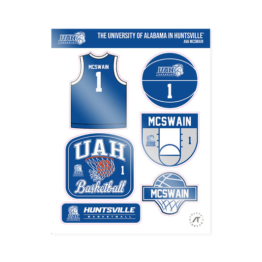 UAH - NCAA Women's Basketball : Ava McSwain - Sticker Sheet-0