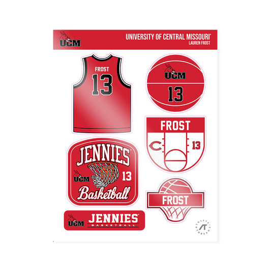 UCM - NCAA Women's Basketball : Lauren Frost - Sticker Sheet-0