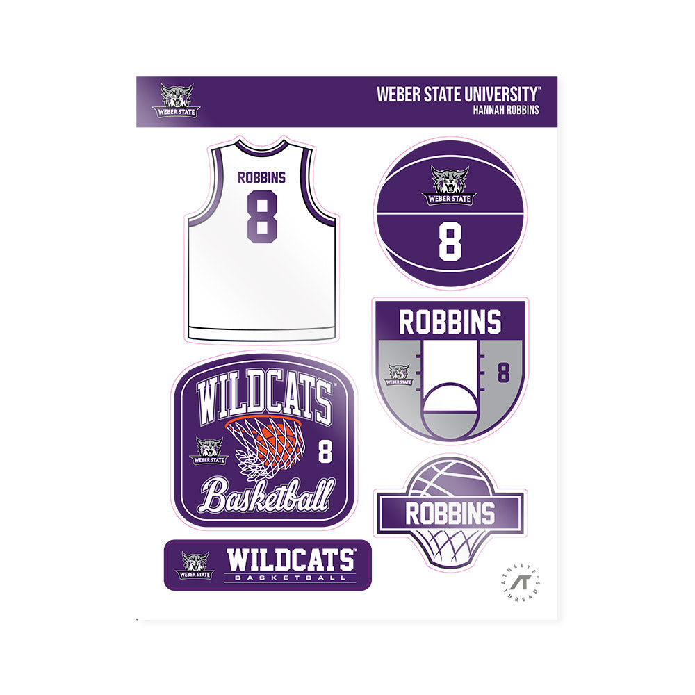 Weber - NCAA Women's Basketball : Hannah Robbins - Sticker Sheet-0
