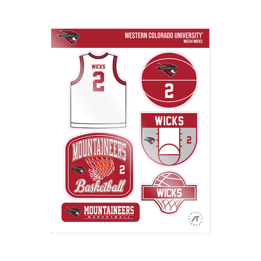 Western - NCAA Women's Basketball : Micah Wicks - Sticker Sheet-0