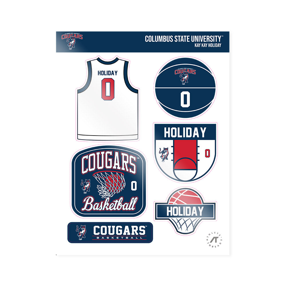 Columbus State - NCAA Women's Basketball : Kay Kay Holiday - Sticker Sheet-0