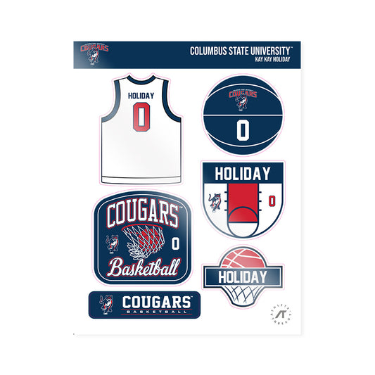 Columbus State - NCAA Women's Basketball : Kay Kay Holiday - Sticker Sheet-0