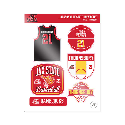 Jax State - NCAA Women's Basketball : Kyera Thornsbury - Sticker Sheet-0